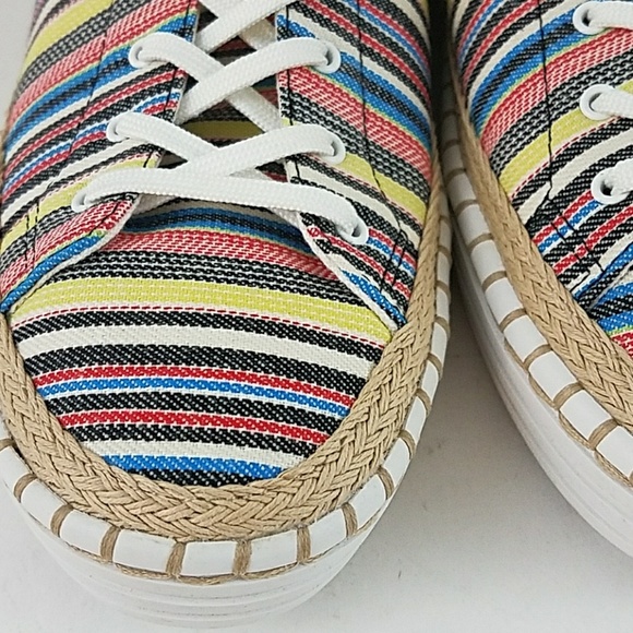NWOT Sam Edelman striped canvas sneakers sz 9.5. - Picture 5 of 5